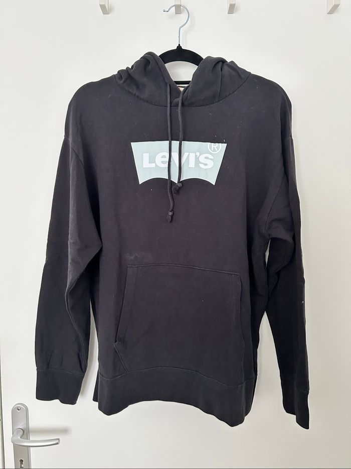 Sweat noir molletonné à capuche levi’s L