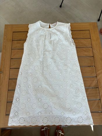 Robe blanche broderie anglaise Camaïeu XS