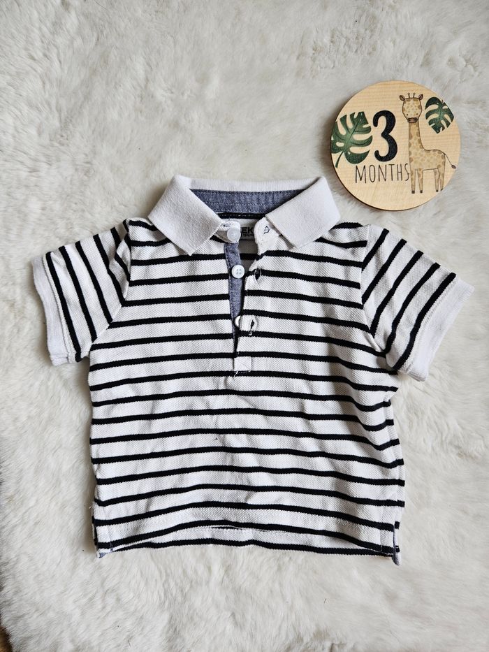 Ensemble polo salopette short 3 mois - photo numéro 3