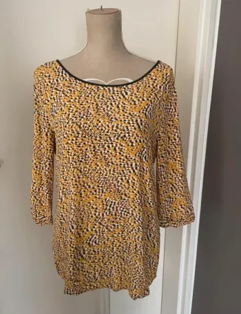 Promod Blouse multicolore  femme taille 38/M Excellent état Manche 3/4