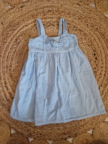 Superbe robe d'été rayée bleu ciel et blanche Primark 🍓18/24 mois🍓