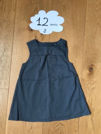 Robe grise kiabi 12 mois