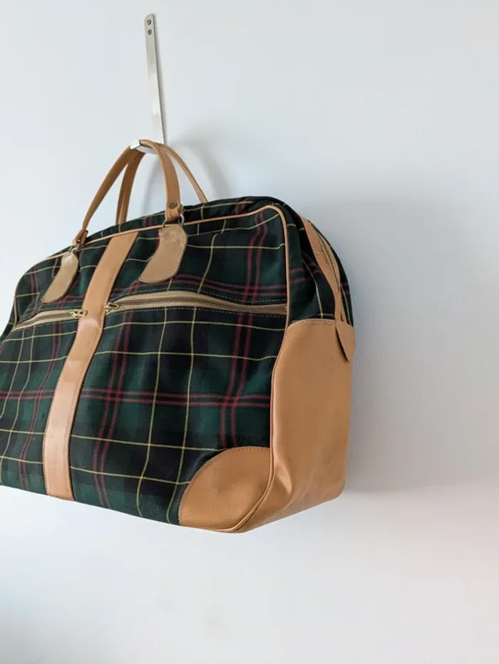 Grand sac de voyage Vintage à carreaux écossais - Lafuma - photo numéro 3