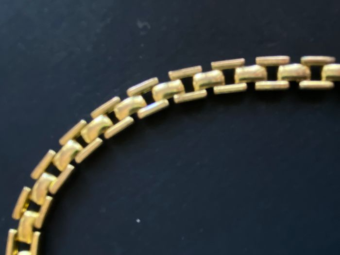 Collier doré maillons baguettes - photo numéro 4