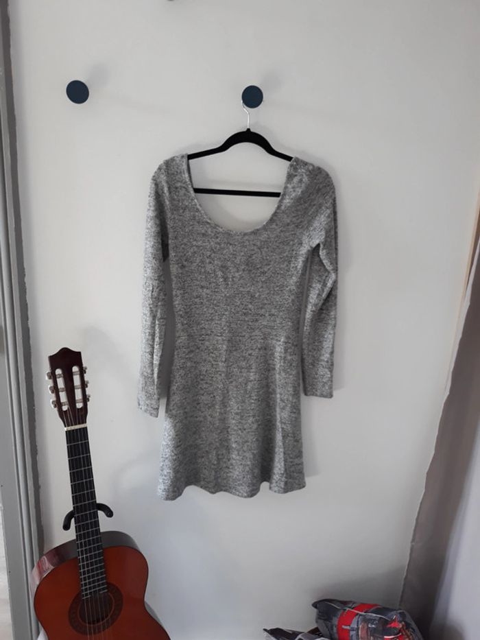 Robe grise d'hiver  douce.