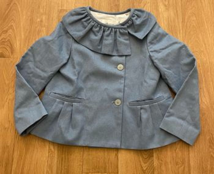 Veste bleu jean Bonpoint fille 6 ans - photo numéro 2