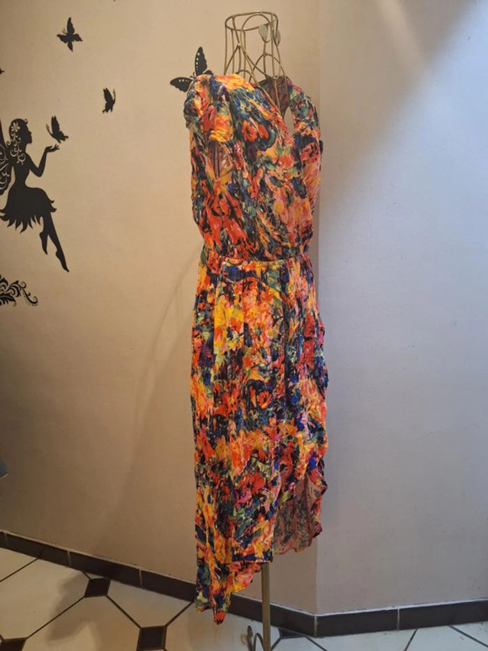 Robe asymétrique multicolore - photo numéro 3