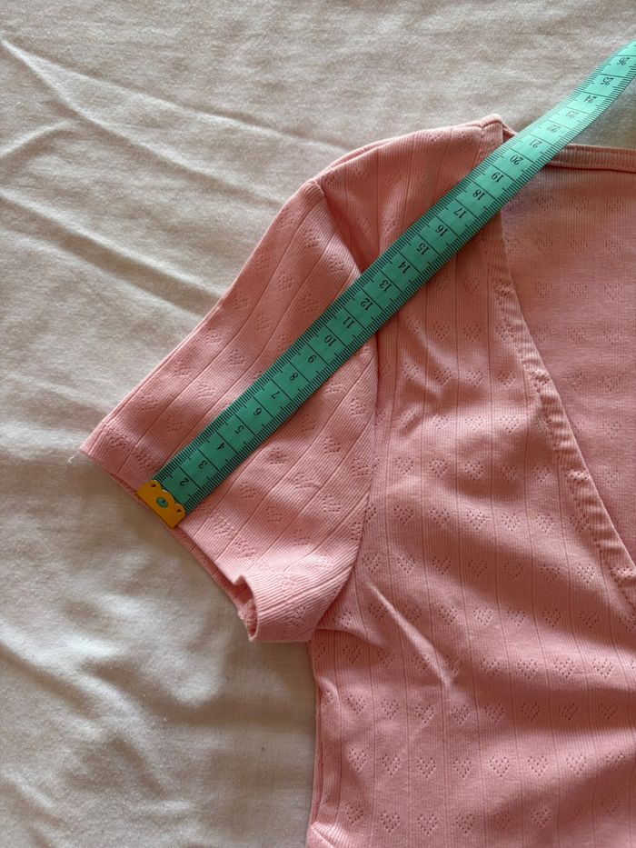 Top court décolleté rose pâle - photo numéro 6