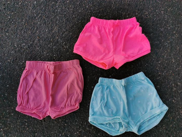Lot 3 shorts TEX fille 12 mois