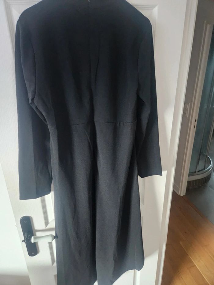 Tunique habillée noire plus longue à l'arrière avec jolis boutonnage XL - photo numéro 5