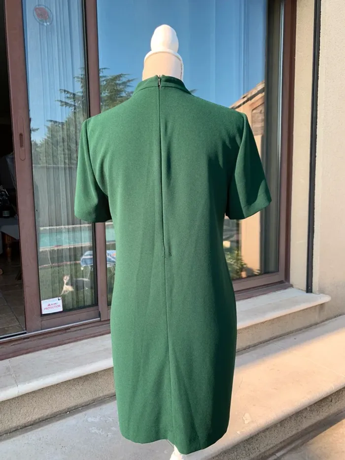 Robe fluide verte sapin Zara taille S - photo numéro 5