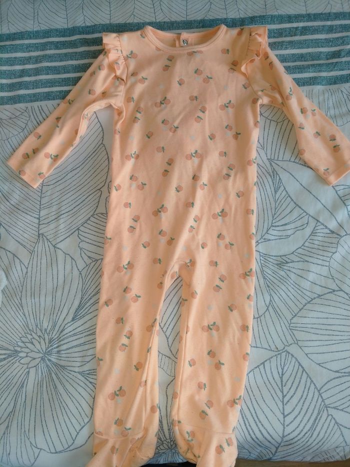 Pyjama léger rose orangé taille 18 mois Gémo - photo numéro 3