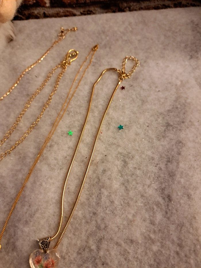 Lot de colliers doré avec pendentif multicolore - photo numéro 6