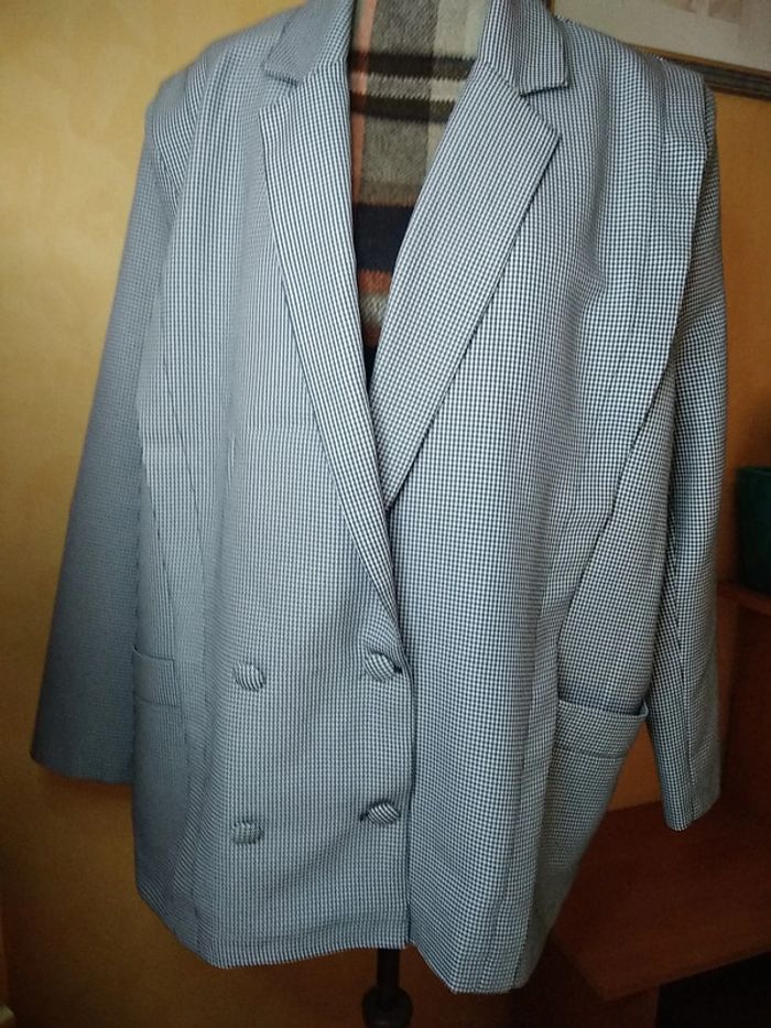 Veste oversize vichy