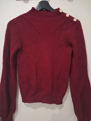 Pull femme bordeaux