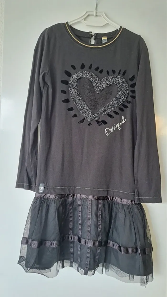 Robe Neuve Manches Longues  Désigual 11-12 Ans - photo numéro 2