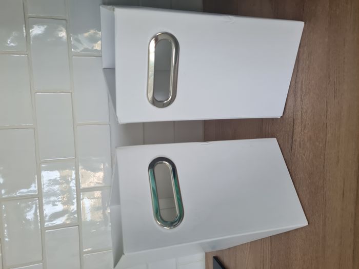 2 boîtes de rangement pliantes en carton blanc - photo numéro 7