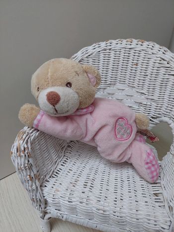 Keel Toys - peluche ourson pyjama rose