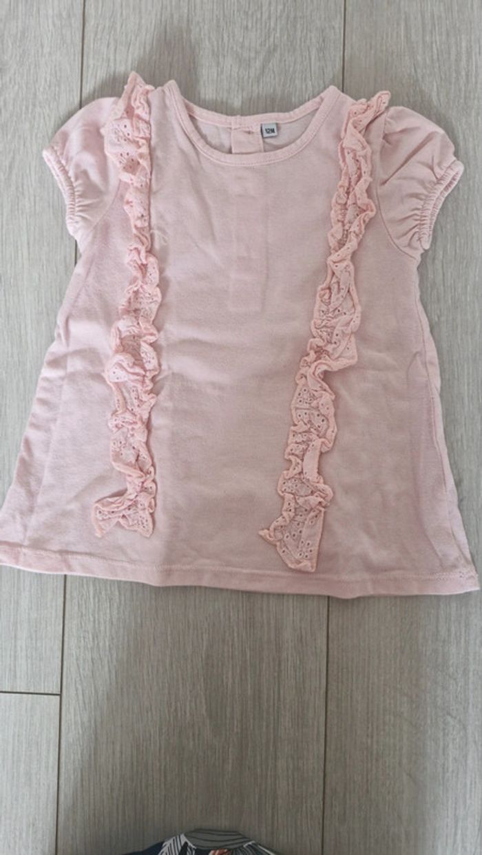 Lot 3 t shirts rose 12 mois - photo numéro 3