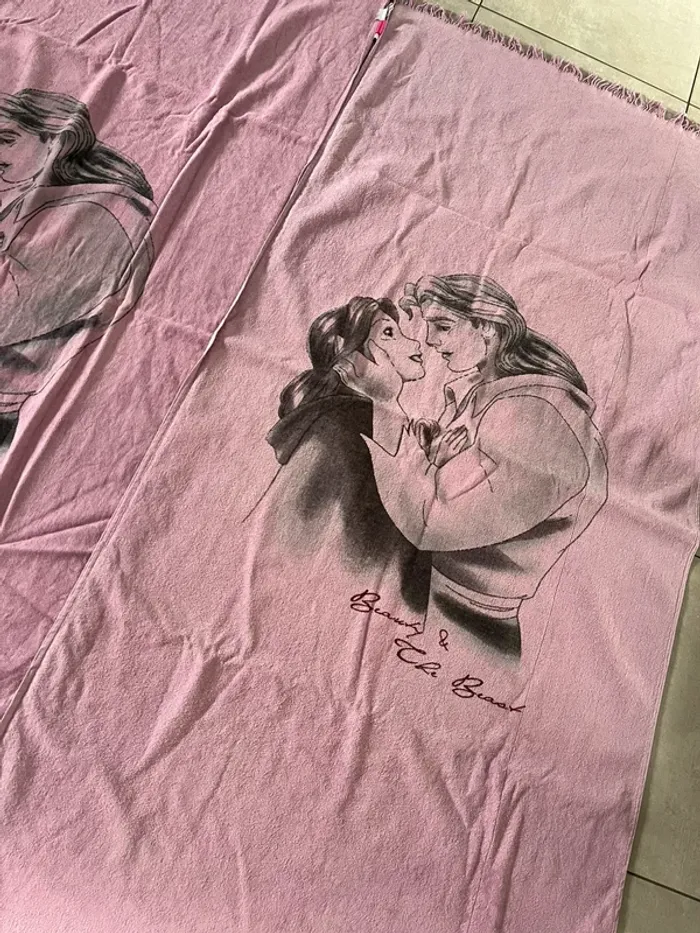 Lot de 2 serviettes / drap de plage enfant Orchestra La Belle et la Bête - photo numéro 3