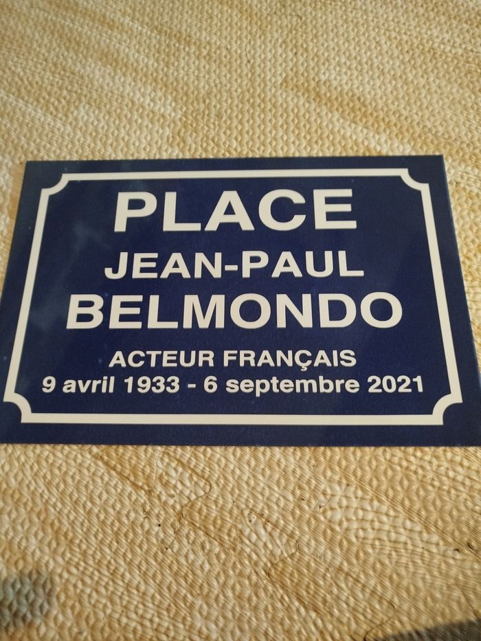 Plaque publicitaire motif jean Paul Belmondo neuf - photo numéro 3
