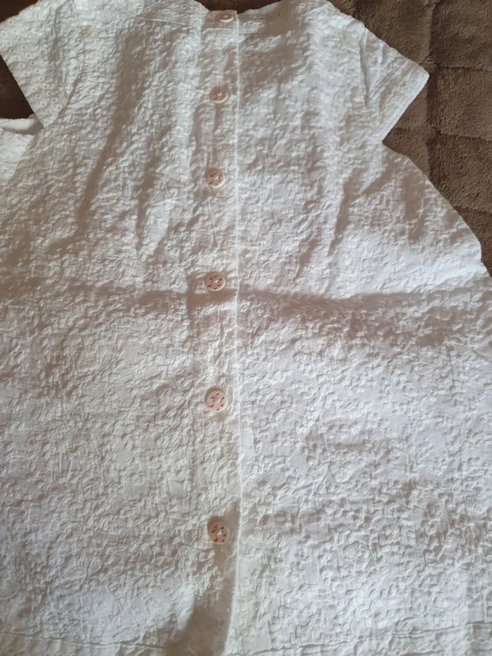 Robe blanche et sa culotté 9 mois - photo numéro 2