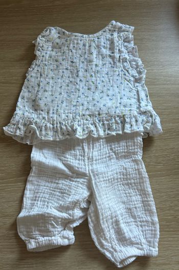 Ensemble bébé fille en gaze de coton