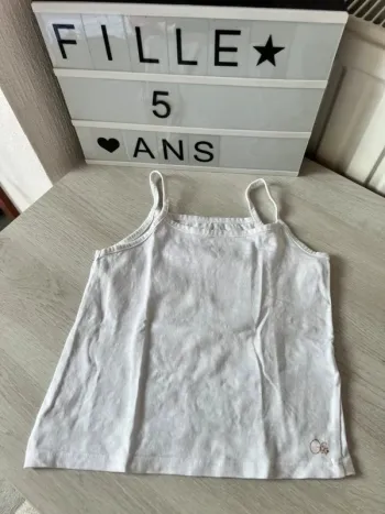 Débardeur blanc orchestra 5 ans