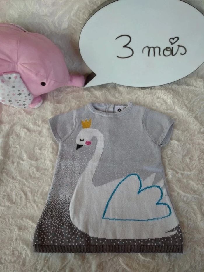 Robe Pull Fille 3 mois Cygne Z Grain de blé