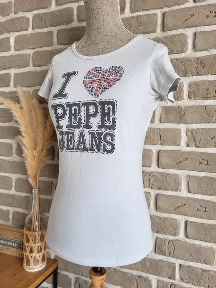 T-shirt blanc I 🩷 Pepe Jeans en strass - Vintage Y2K - photo numéro 6