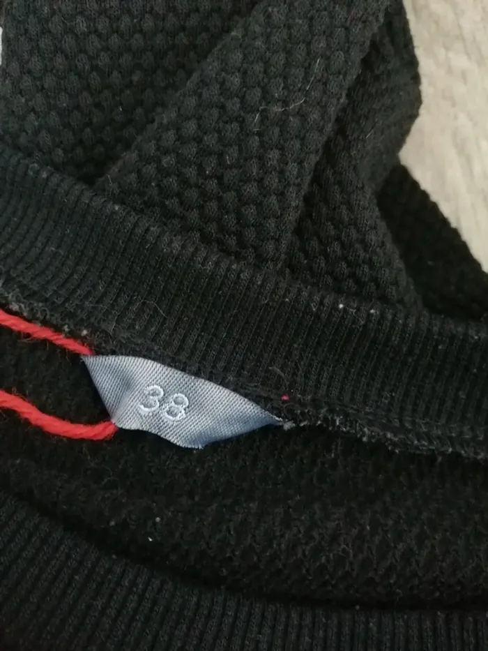 Pull noir fin texturé avec boutons sur les épaules / zeeman / (38) - photo numéro 6