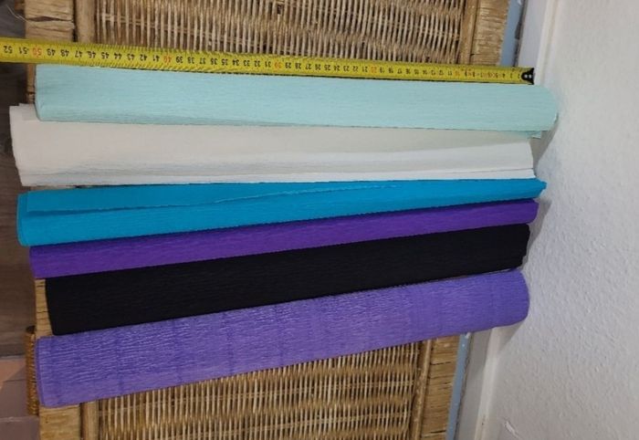 Lot 6 Rouleaux papier crépon 230 * 50 cm - photo numéro 2