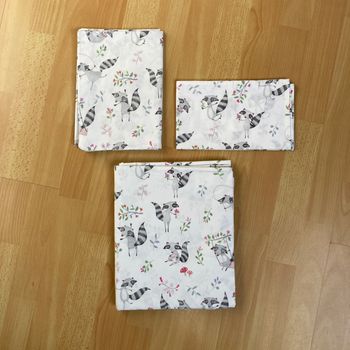 Parure de lit 3 pièces Zara Home Kids - Motifs Ratons Laveurs