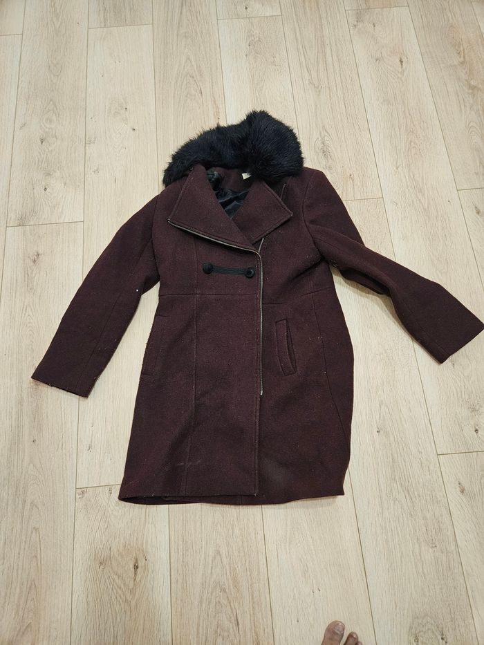 Manteau burgandy naf naf