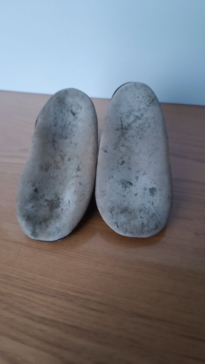 Lot 2 chaussons cuir Rose et Chocolat 6-12mois - photo numéro 10