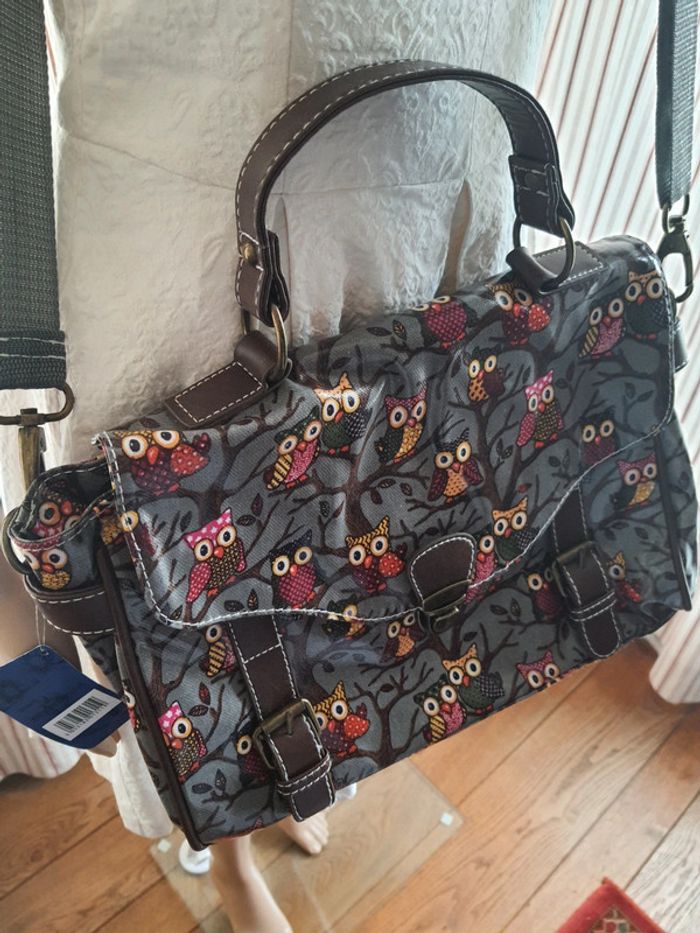 Jolie Sac à main gris/marron Mfhandbags neuf - photo numéro 6