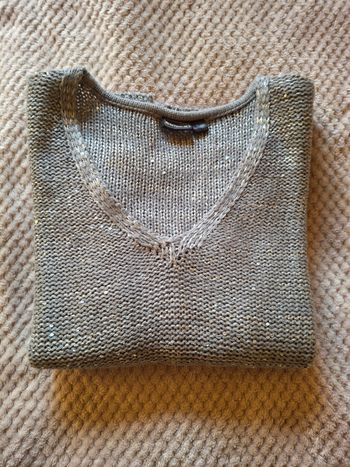 Pull gris à paillettes