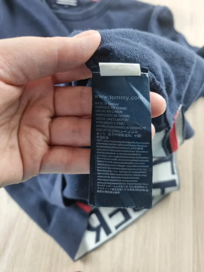Pull col rond bleue Tommy Hilfiger Homme Taille M - photo numéro 5