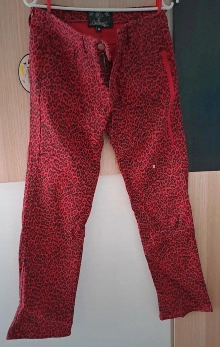 Beau pantalon imprimé léopard