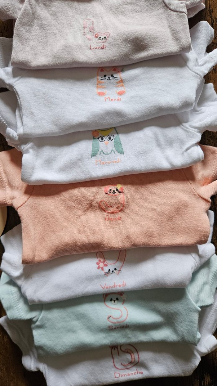 Lot de bodies bébé fille - photo numéro 2