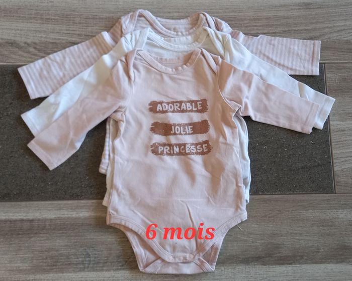 Lot de 3 bodies 6 mois