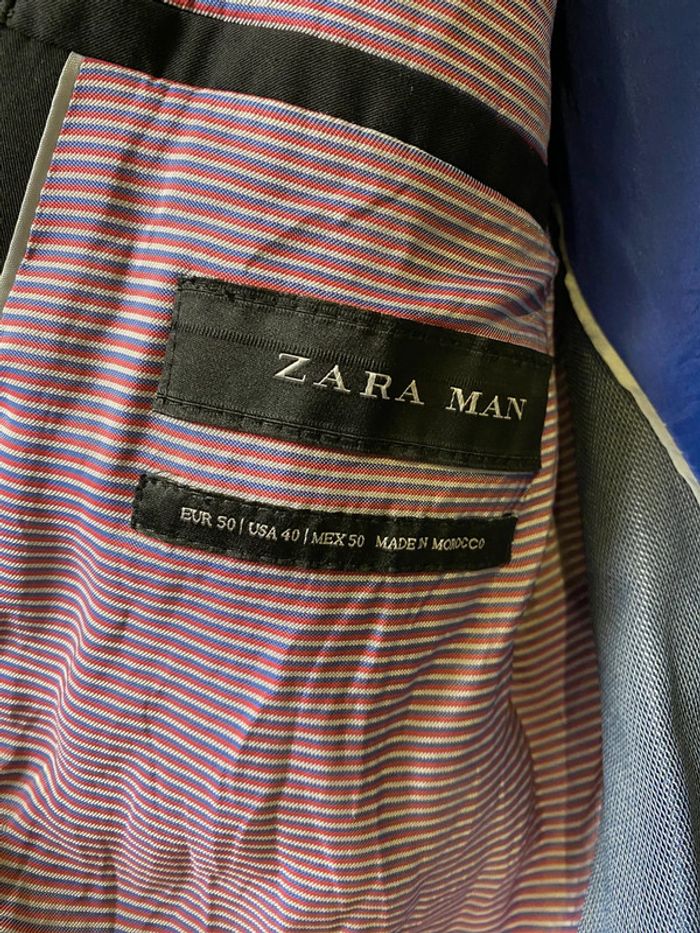 Jolie veste blazer noire Zara Man taille L entre aisselles 53 cm - photo numéro 6