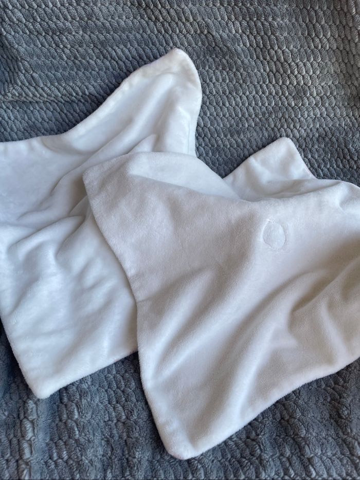 Doudou plat carre licorne raye rose et blanc Primark - photo numéro 2