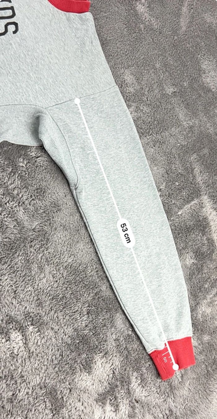 Sweat Nike logo brodé vintage rare gris et rouge Taille S - photo numéro 5