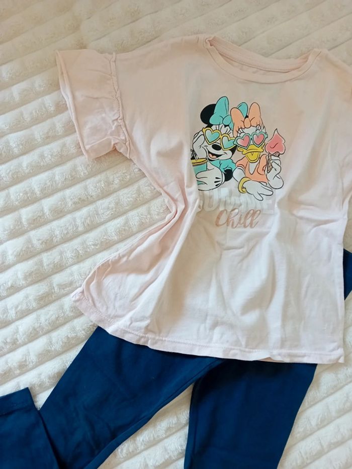 Ensemble Tshirt + legging fille 4/5ans 🩷💙 - photo numéro 2