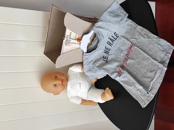 T-shirt MC garçon 3 ans – gris et rouge