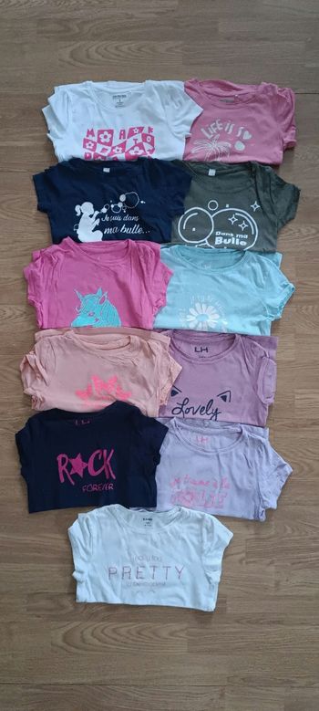 Lot 11 t-shirts MC 6 ans