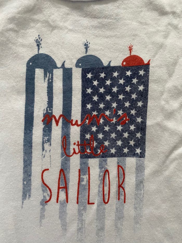 Teeshirt manches longues blanc Tape a l’œil - 12 mois - photo numéro 2