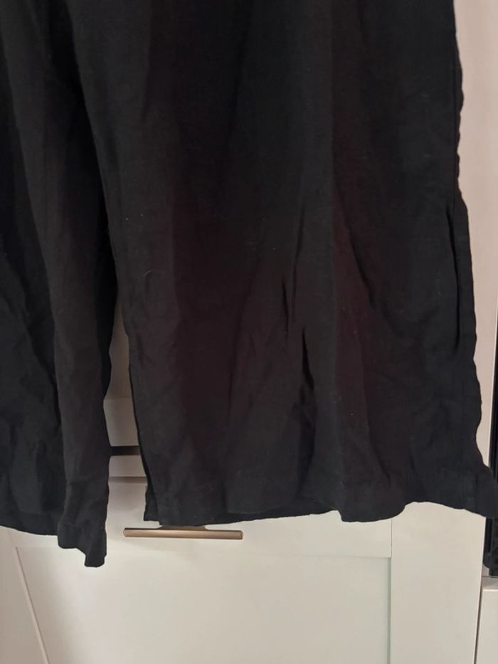 Pantalon lin noir H&M taille XL - photo numéro 3