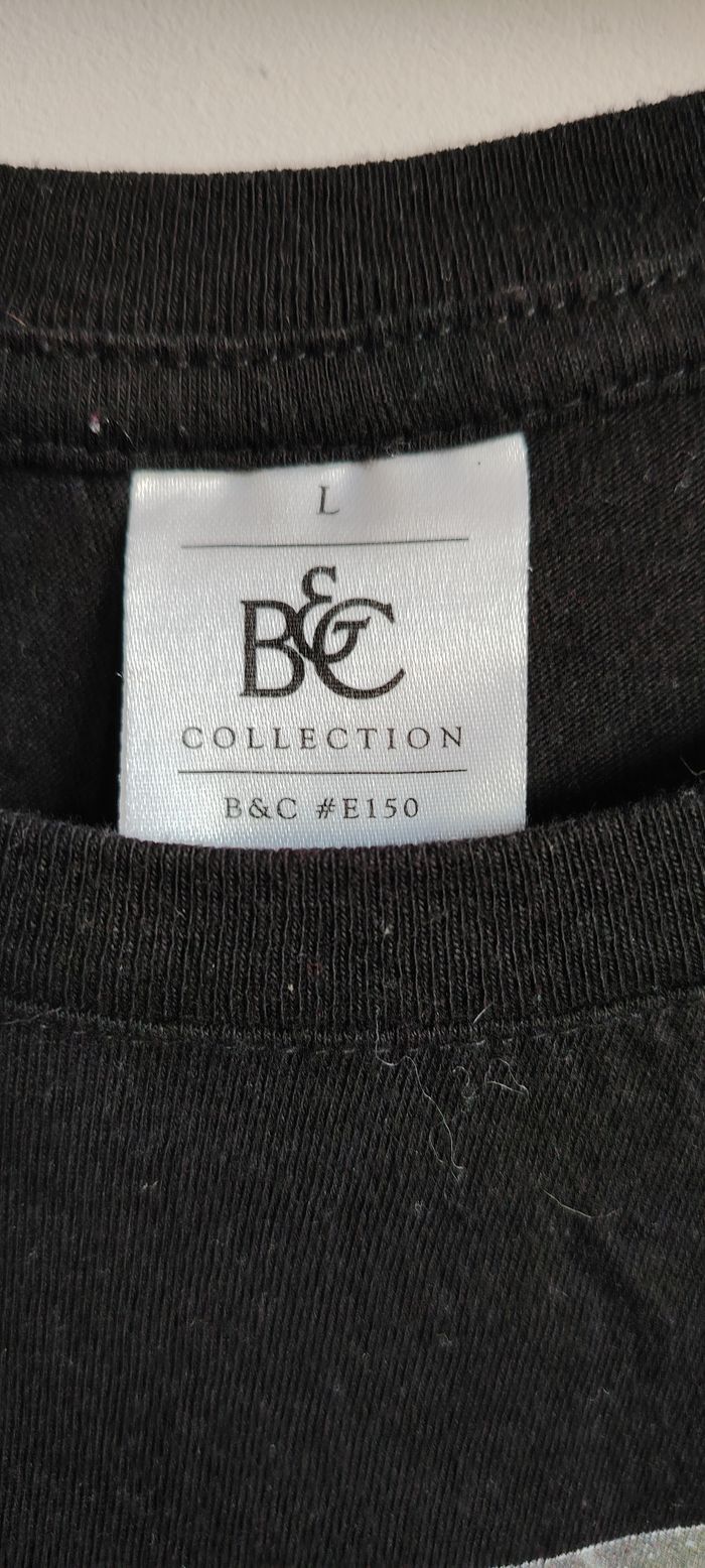 T-shirt noir imprimé – B&C Collection - photo numéro 2